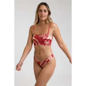 RHYTHM MAHINA LONG BANDEAU TOP SCARLET