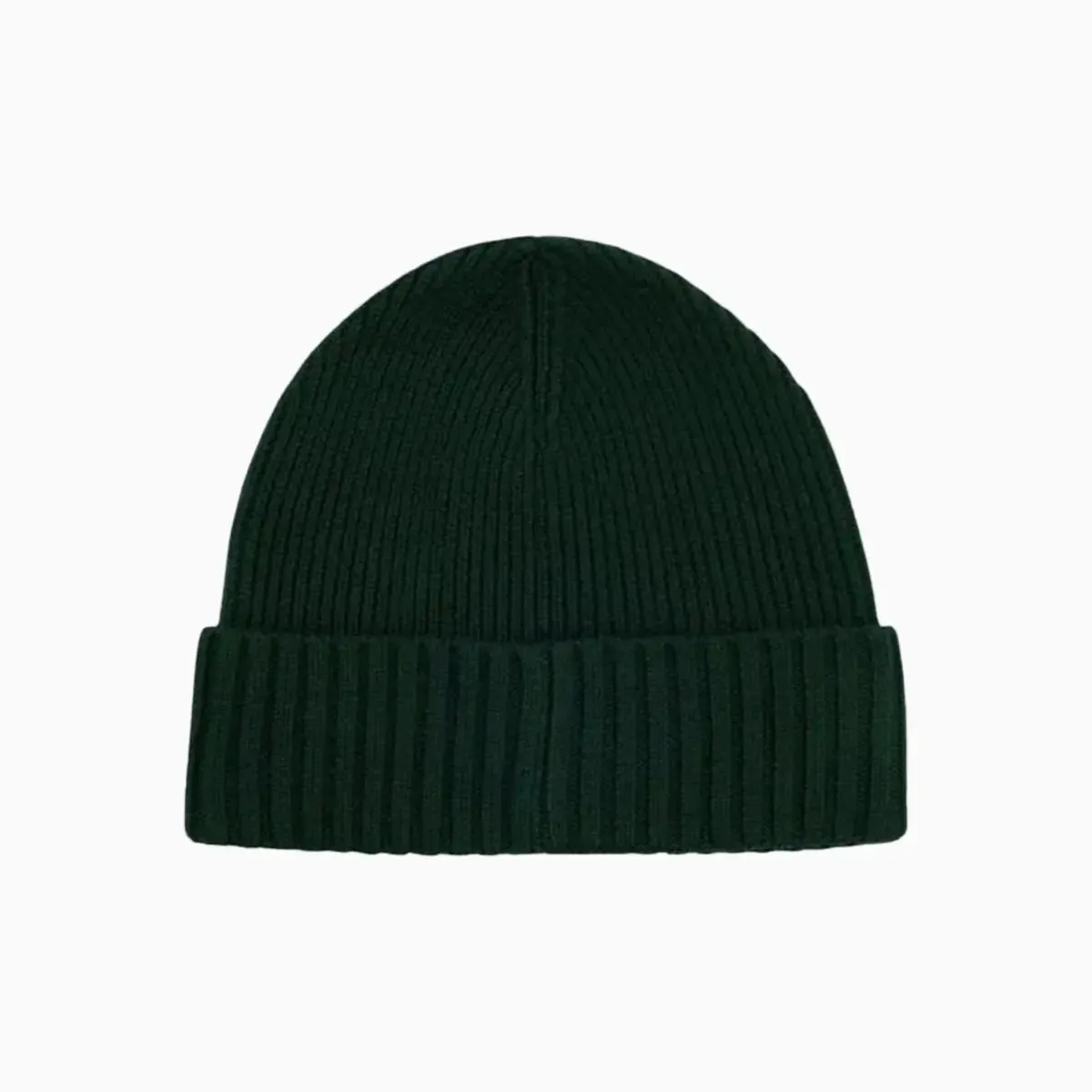 Ribbed Beanie Hat In Virgin Wool