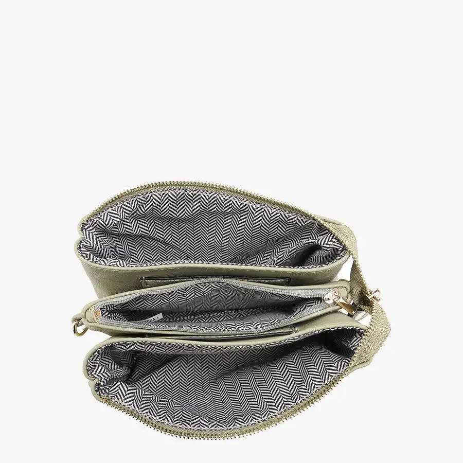 Riley Crossbody Wristlet Army Green