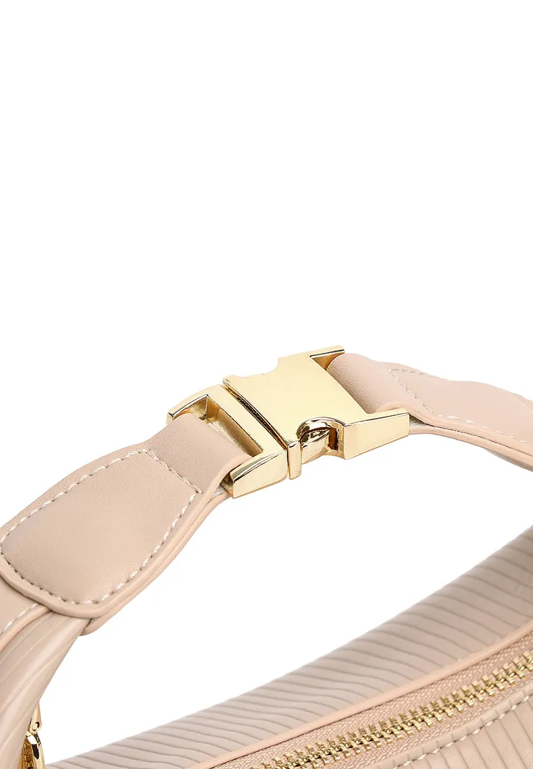 Riri in Love Belt Buckle Hobo Bag (Nude)