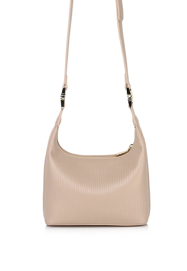 Riri in Love Belt Buckle Hobo Bag (Nude)