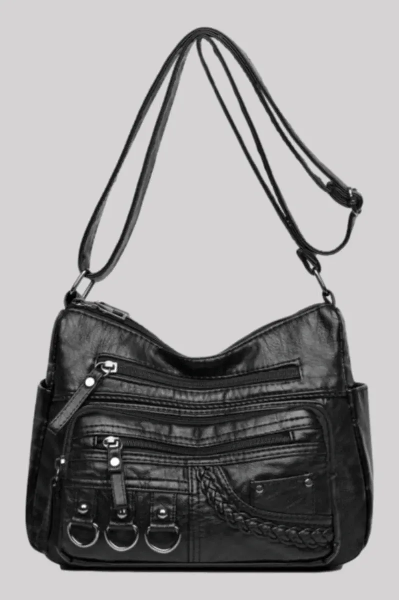 Ro Rox Messenger Handbag - Slouchy Soft Faux Leather Bag