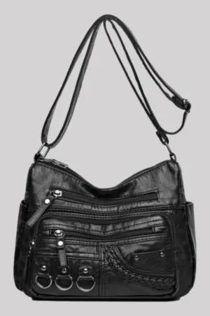 Ro Rox Messenger Handbag - Slouchy Soft Faux Leather Bag
