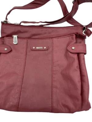 Roots Red Faux Leather Crossbody Purse