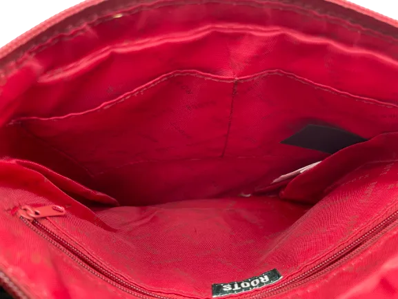 Roots Red Faux Leather Crossbody Purse