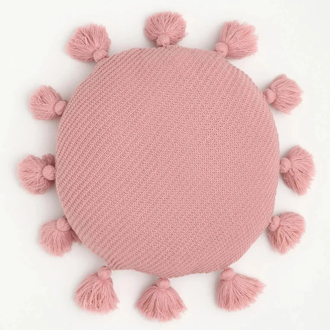 Round Tassel Decorative Throw Pillow