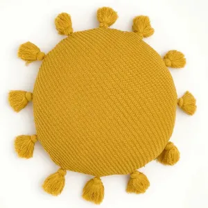 Round Tassel Decorative Throw Pillow