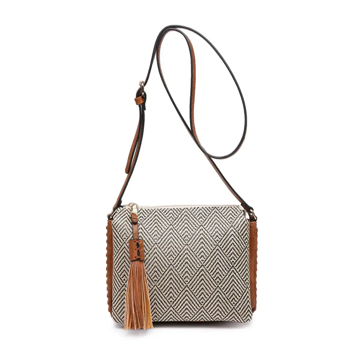 Sabrina Two Tone Crossbody Black/Natural