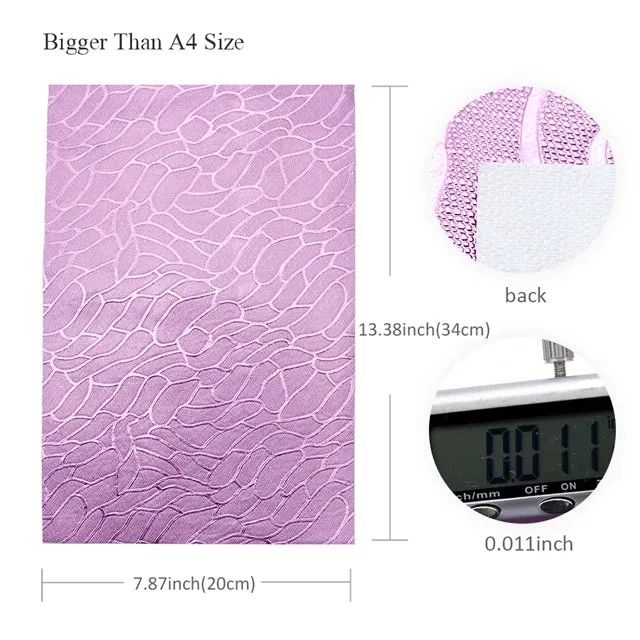SALE Embossed Flutter Wing • Metallic Purple Textured Craft Fabric