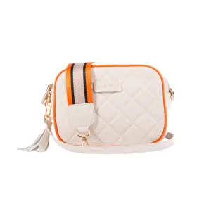 Sally Quilted - Cream/Orange