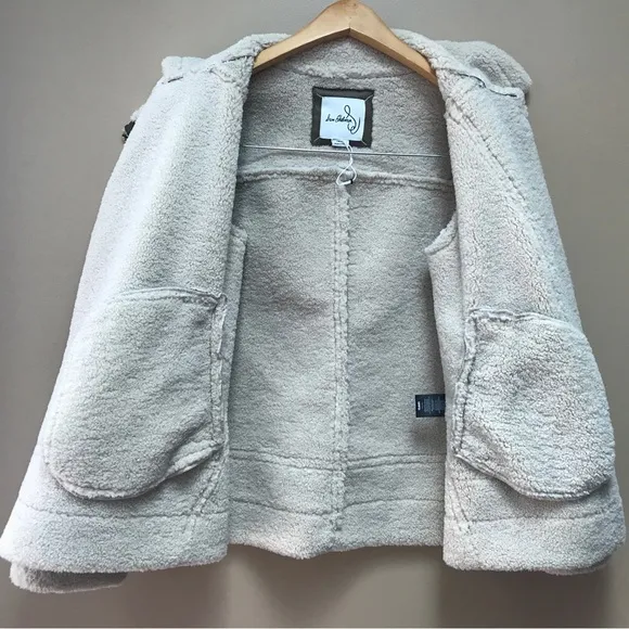 Sam Edelman Faux Leather &amp; Faux Shearling Moto Jacket (S)