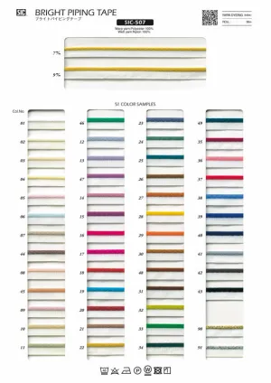Sample Card Bright Piping Tape (SIC-507)