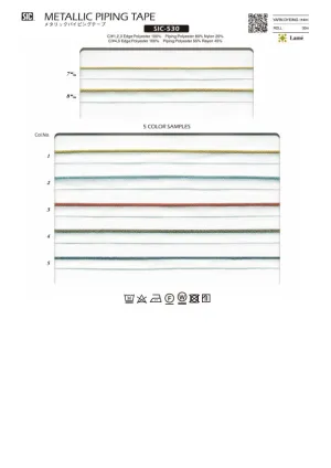 Sample Card Metallic Piping Tape (SIC-530)