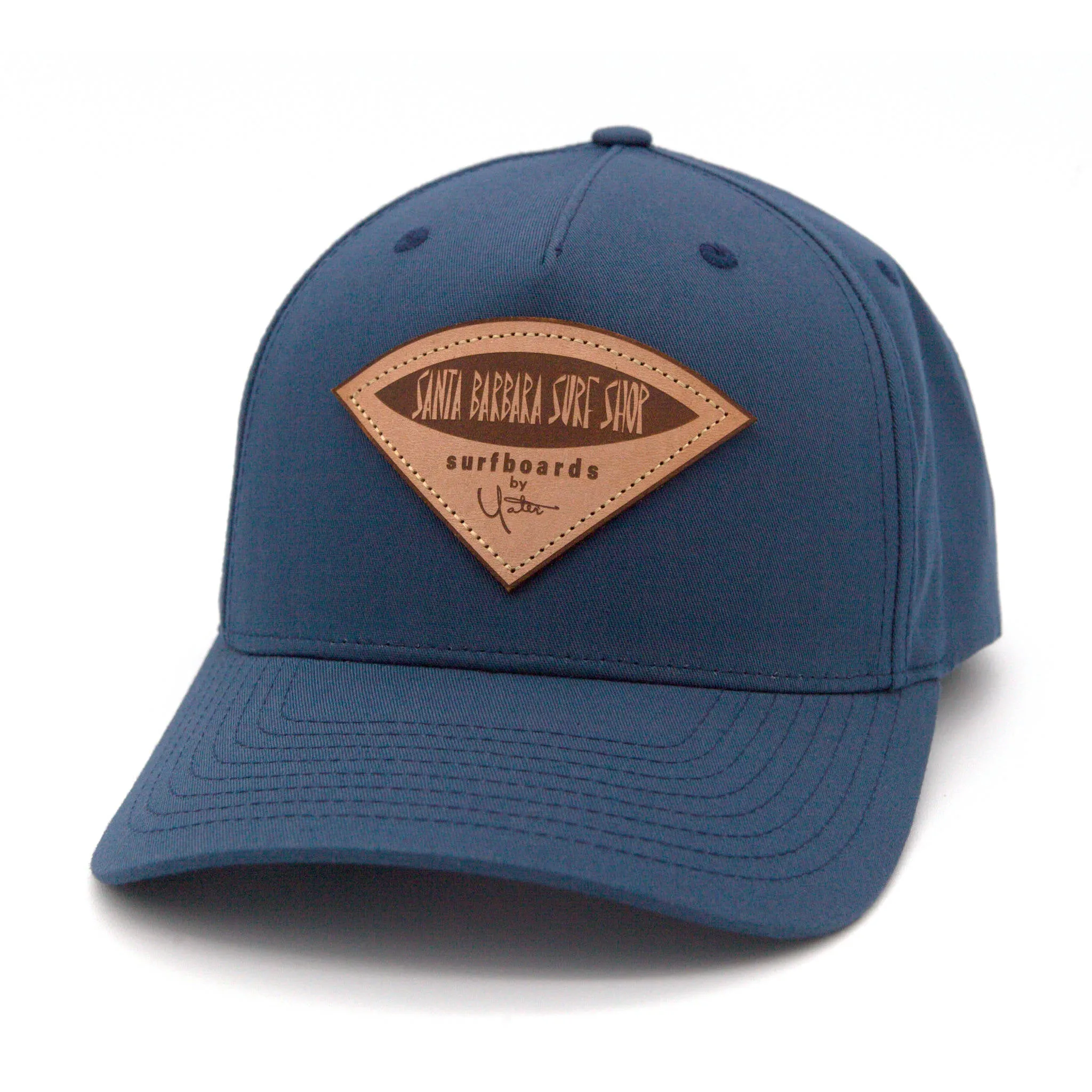 Santa Barbara Surf Shop Leather Patch Snapback Hat