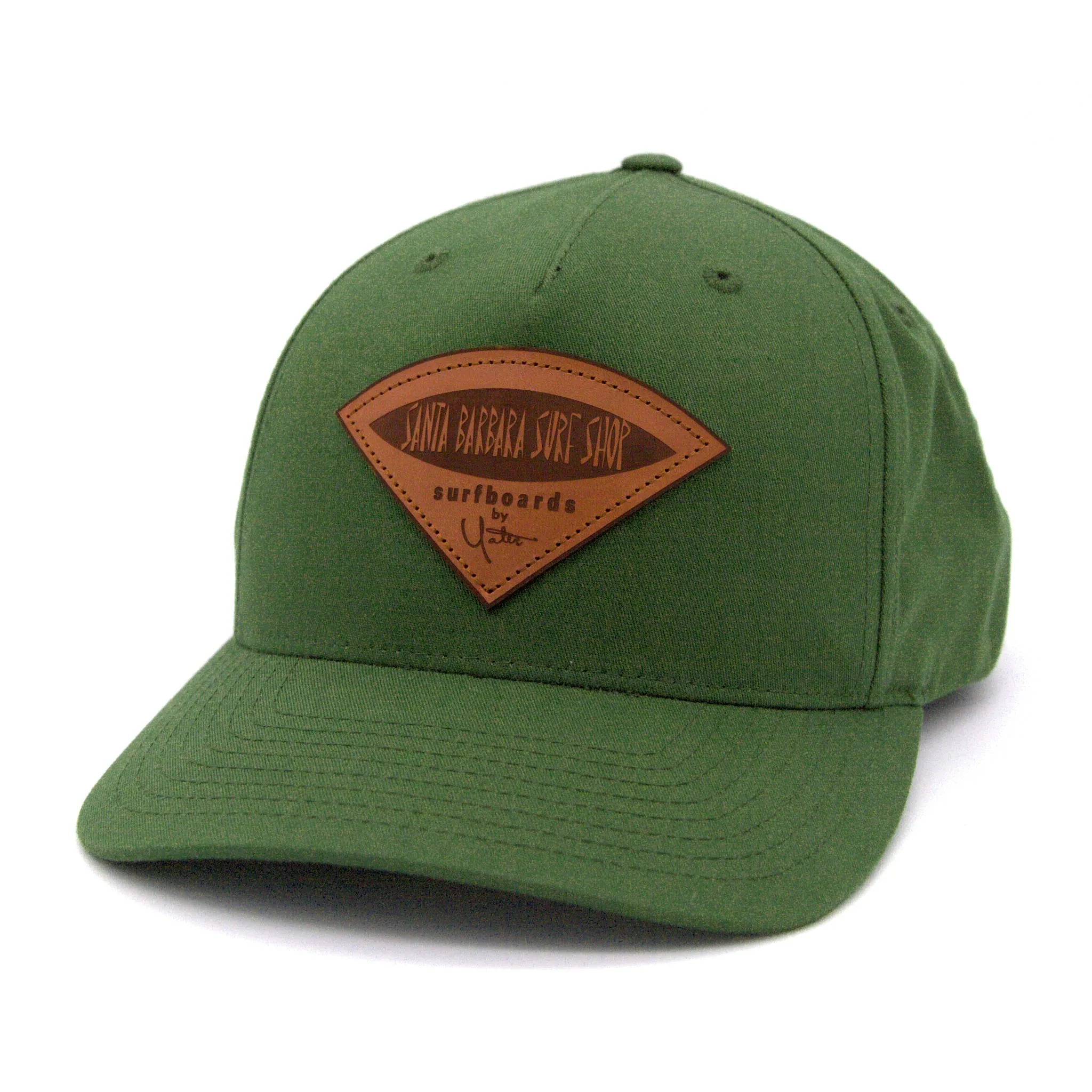 Santa Barbara Surf Shop Leather Patch Snapback Hat