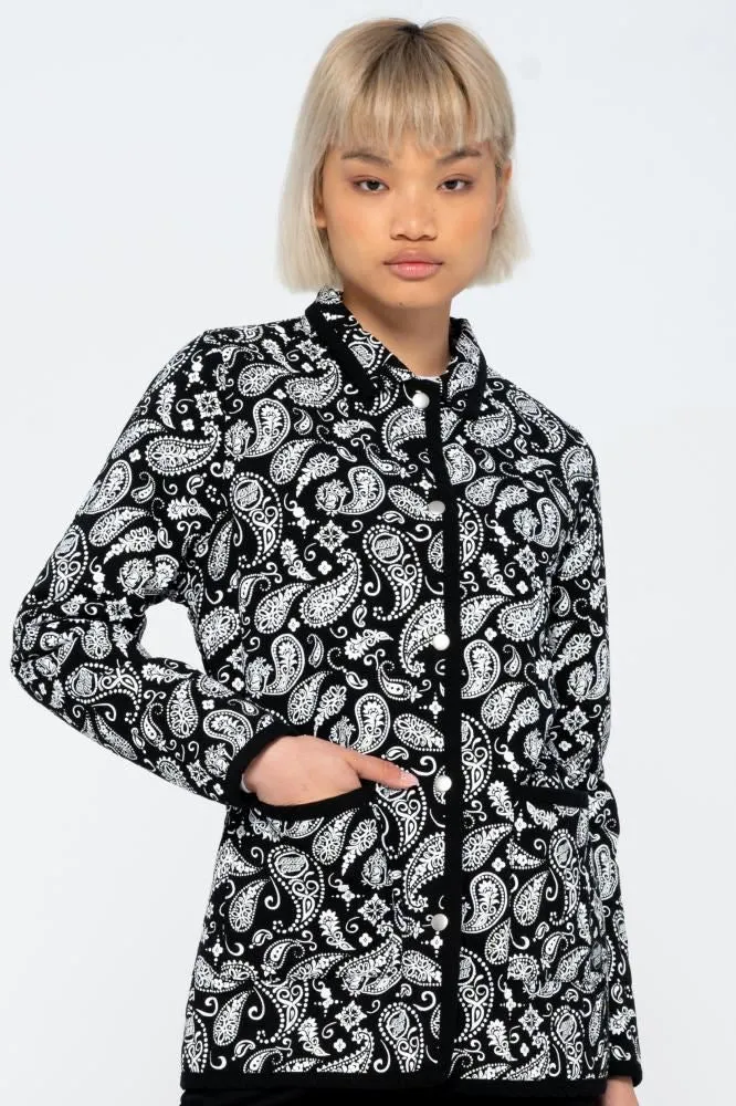 Santa Cruz Womens Jacket Screaming Paisley Jacket - Black / White