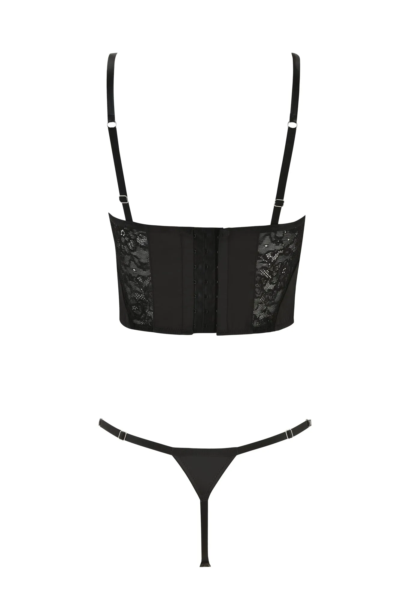 SATINE 2 PIECE SET - BLACK
