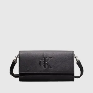 Sculpted Strap Deboss Bag - Black