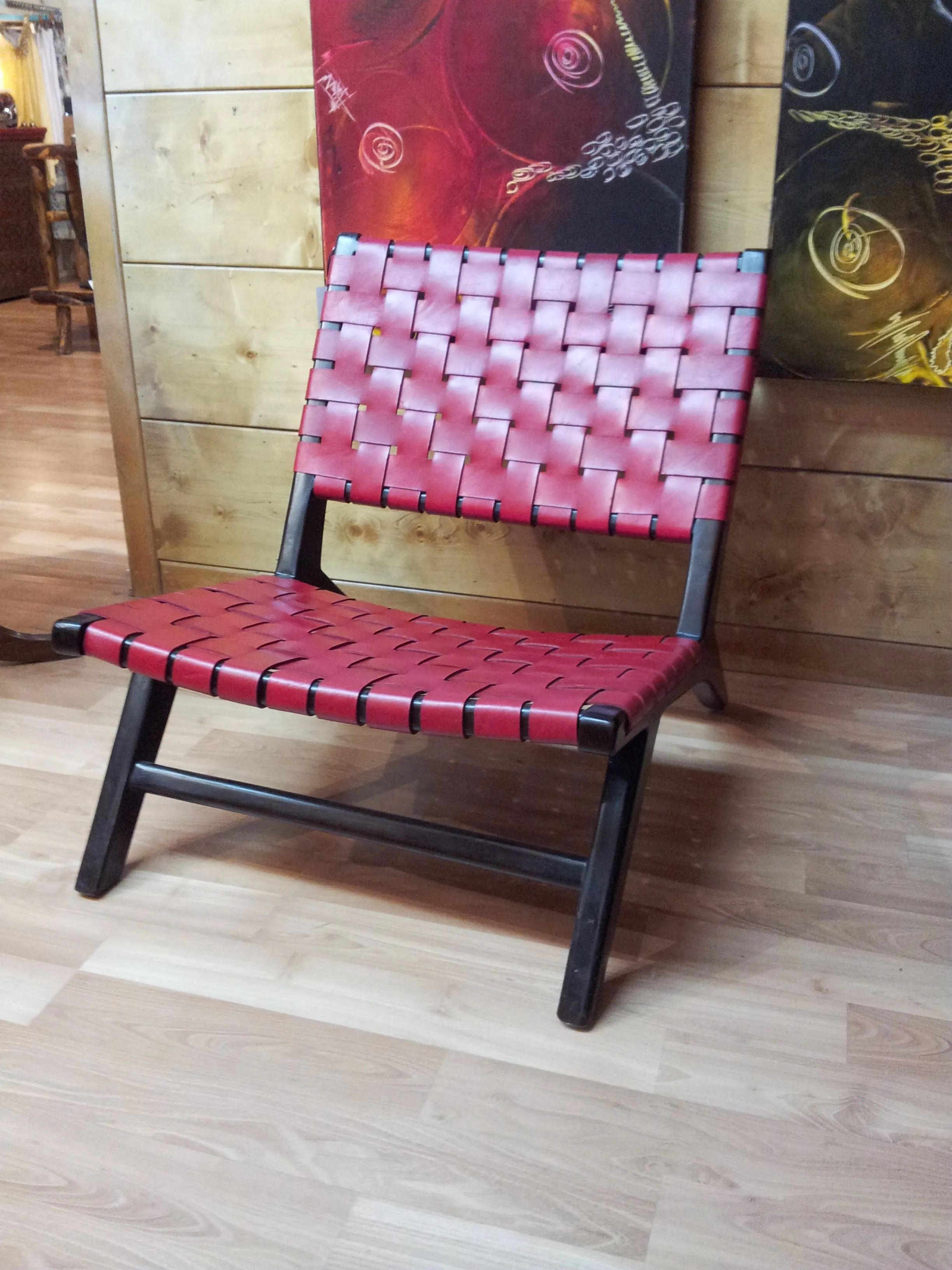 SEDAN BRAIDED LEATHER CHAIR