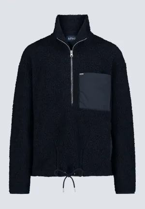 Sena Women's Sherpa Jacket with Chest Pocket, Black - JK0036F