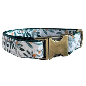 Sew Fetch Collar Boho White Floral With Antique Brass Hardware