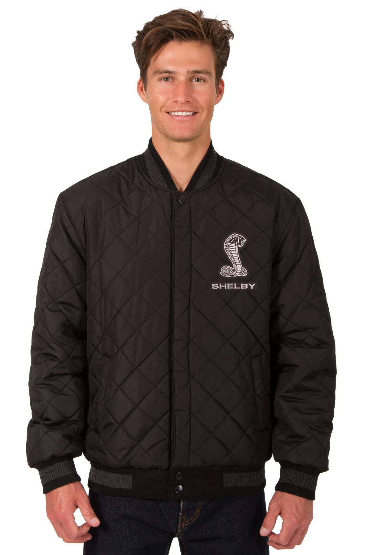 Shelby Cobra Reversible Wool and Leather Jacket