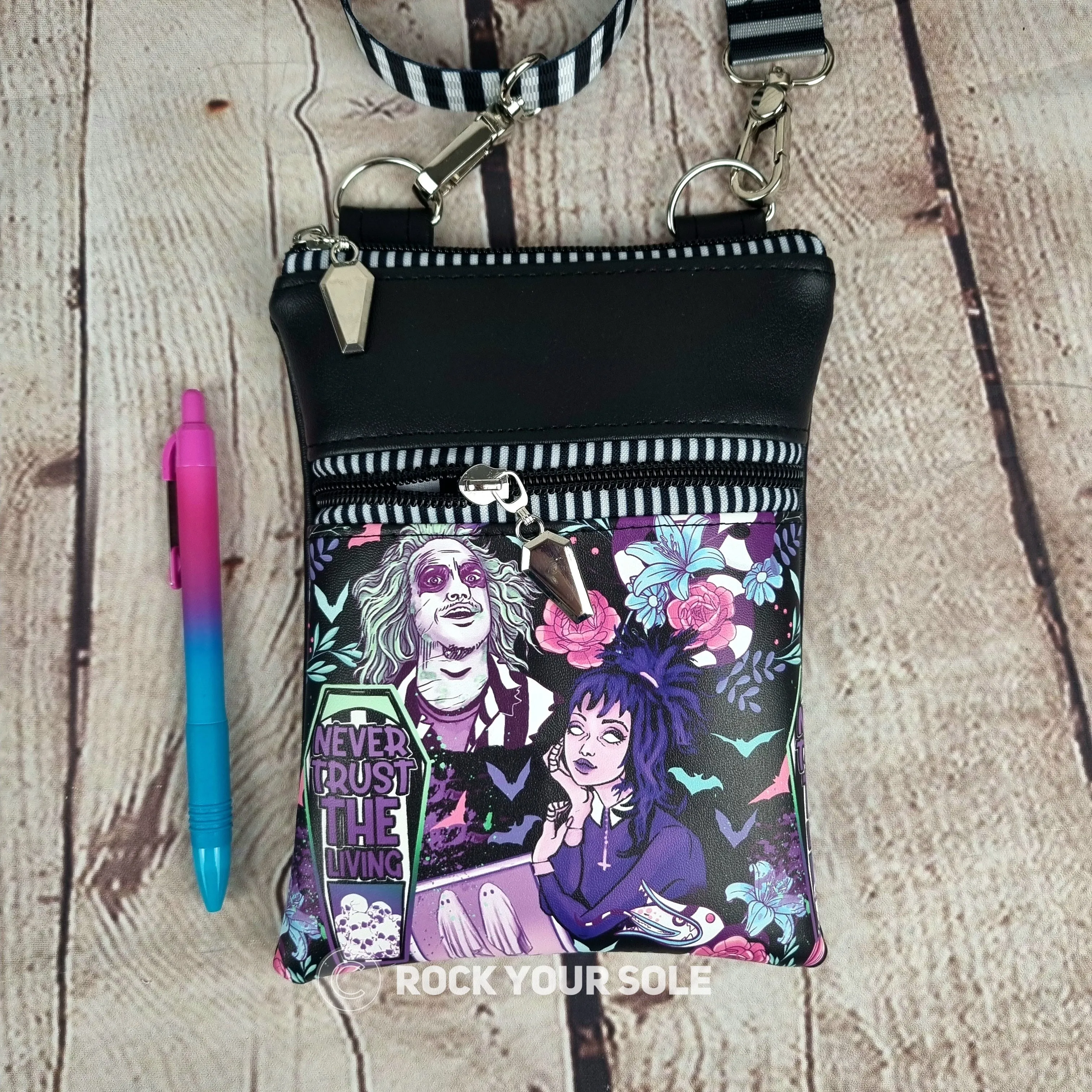Showtime Beetlejuice Faux Leather Crossbody Phone Bag