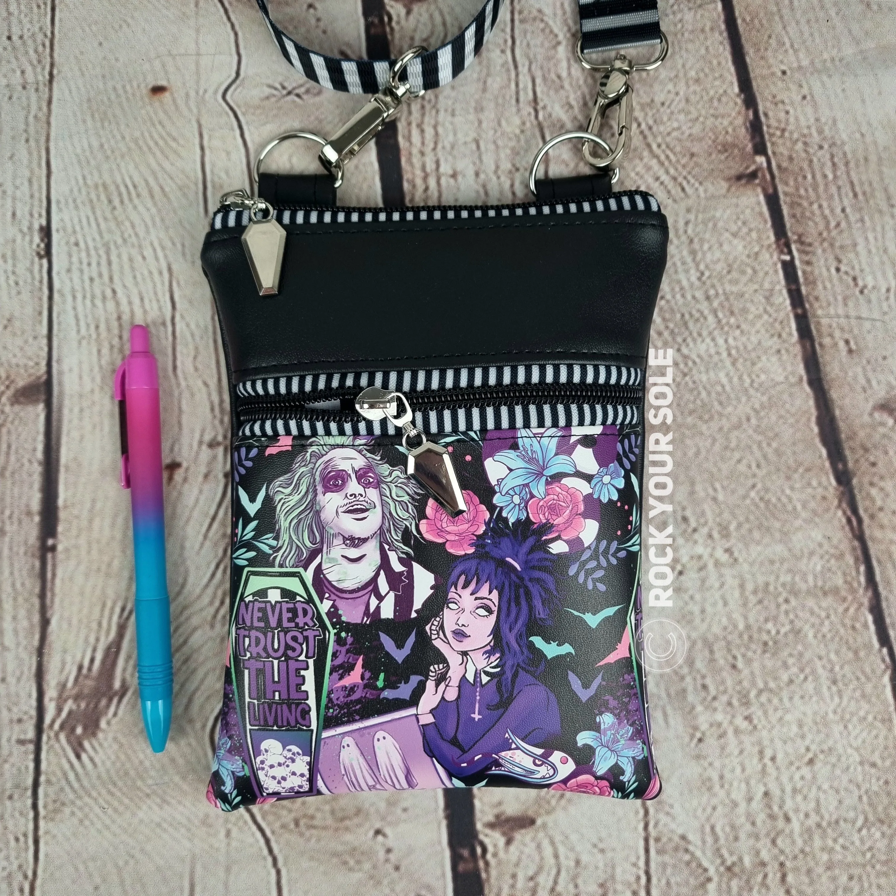 Showtime Beetlejuice Faux Leather Crossbody Phone Bag