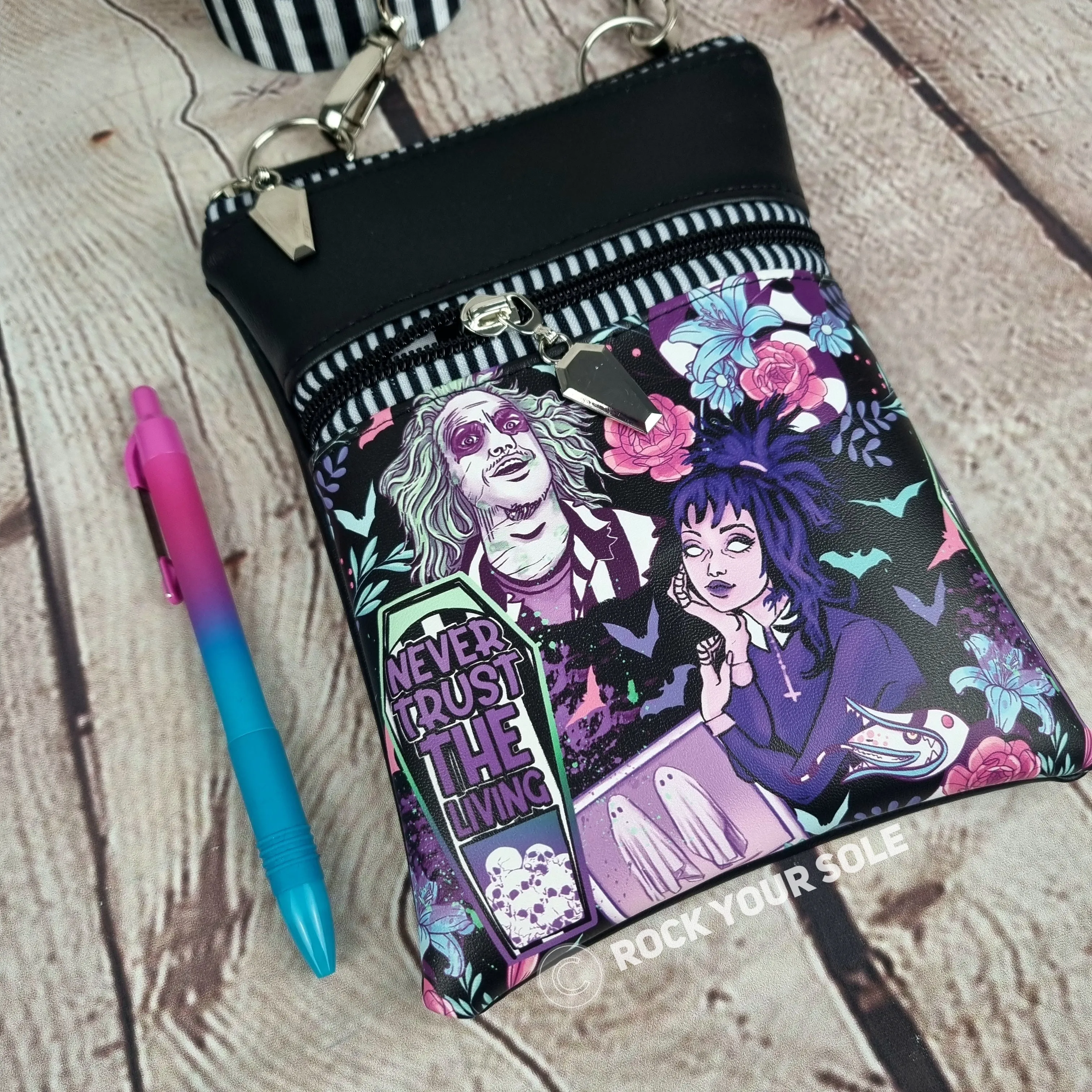 Showtime Beetlejuice Faux Leather Crossbody Phone Bag