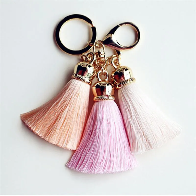 Silk Tassel Pompom Key chain