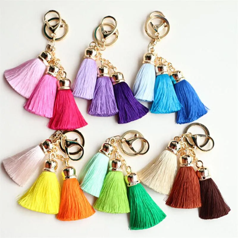 Silk Tassel Pompom Key chain