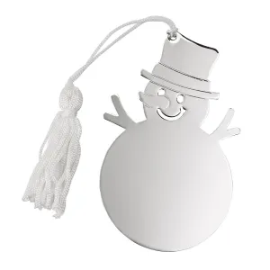 Silver Snowman Ornament