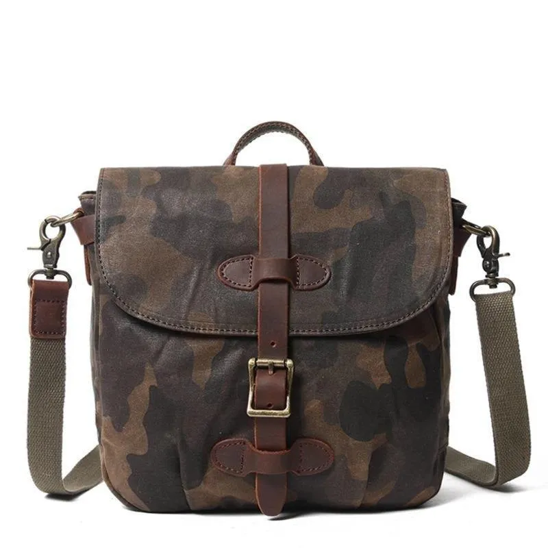 Small Canvas Military Messenger Bag Mens