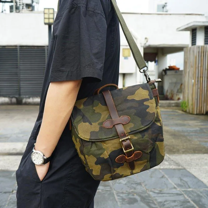 Small Canvas Military Messenger Bag Mens