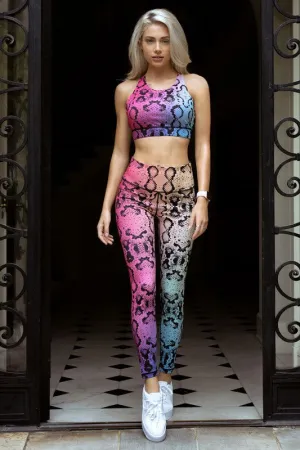 Snakeskin Tie-Dye Workout Set