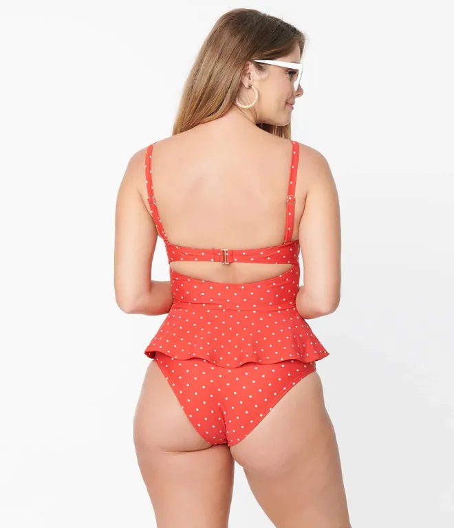 Solana Peplum Tankini Swim Top