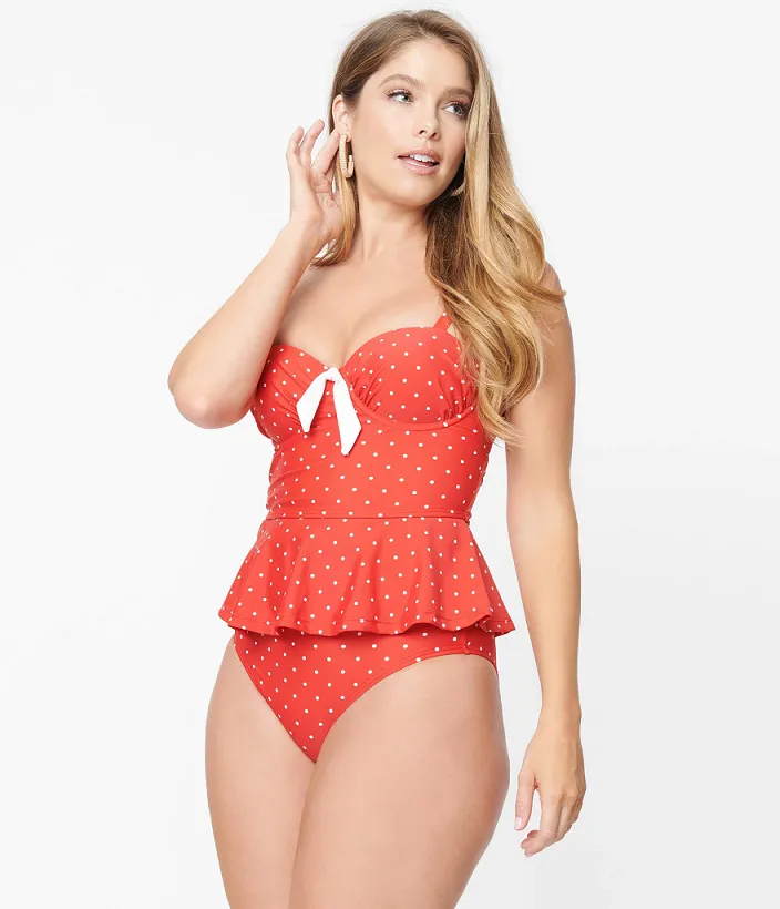 Solana Peplum Tankini Swim Top