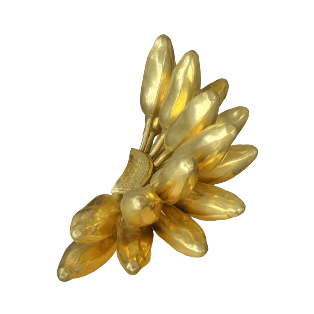 Solid Brass Banana Bunch Decor