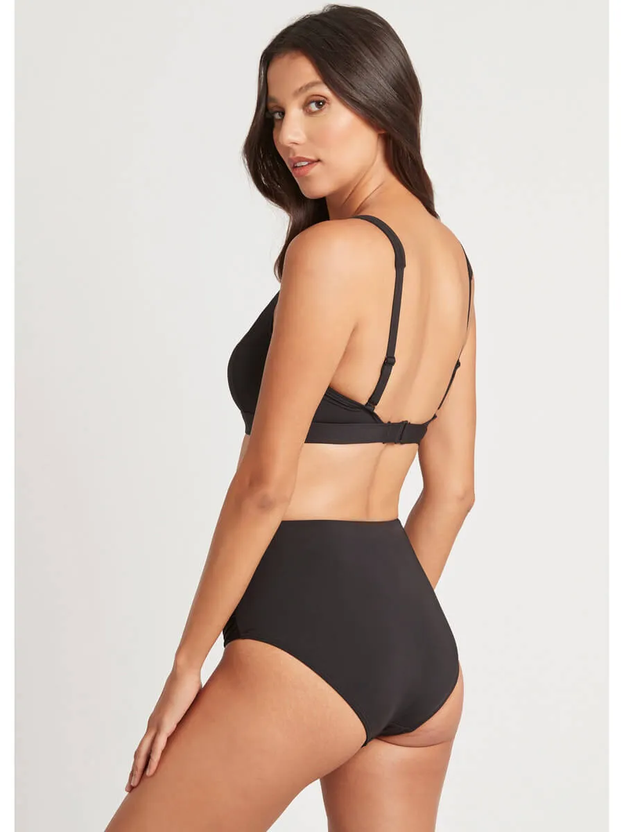 Square Neck Bra Top In Black
