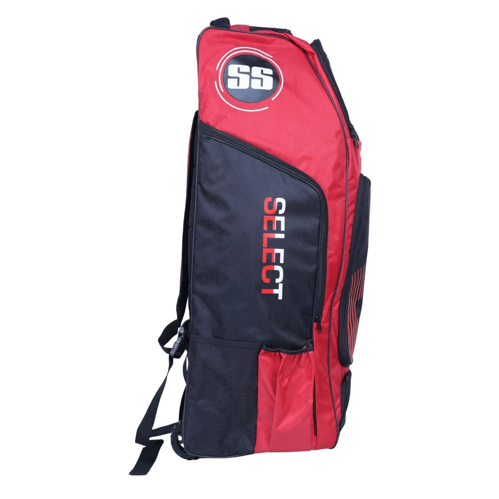 SS Select Duffle Cricket Kit Bag With Wheel- Red Black