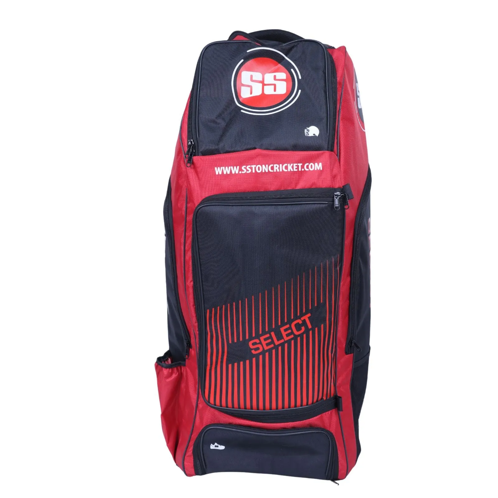 SS Select Duffle Cricket Kit Bag With Wheel- Red Black