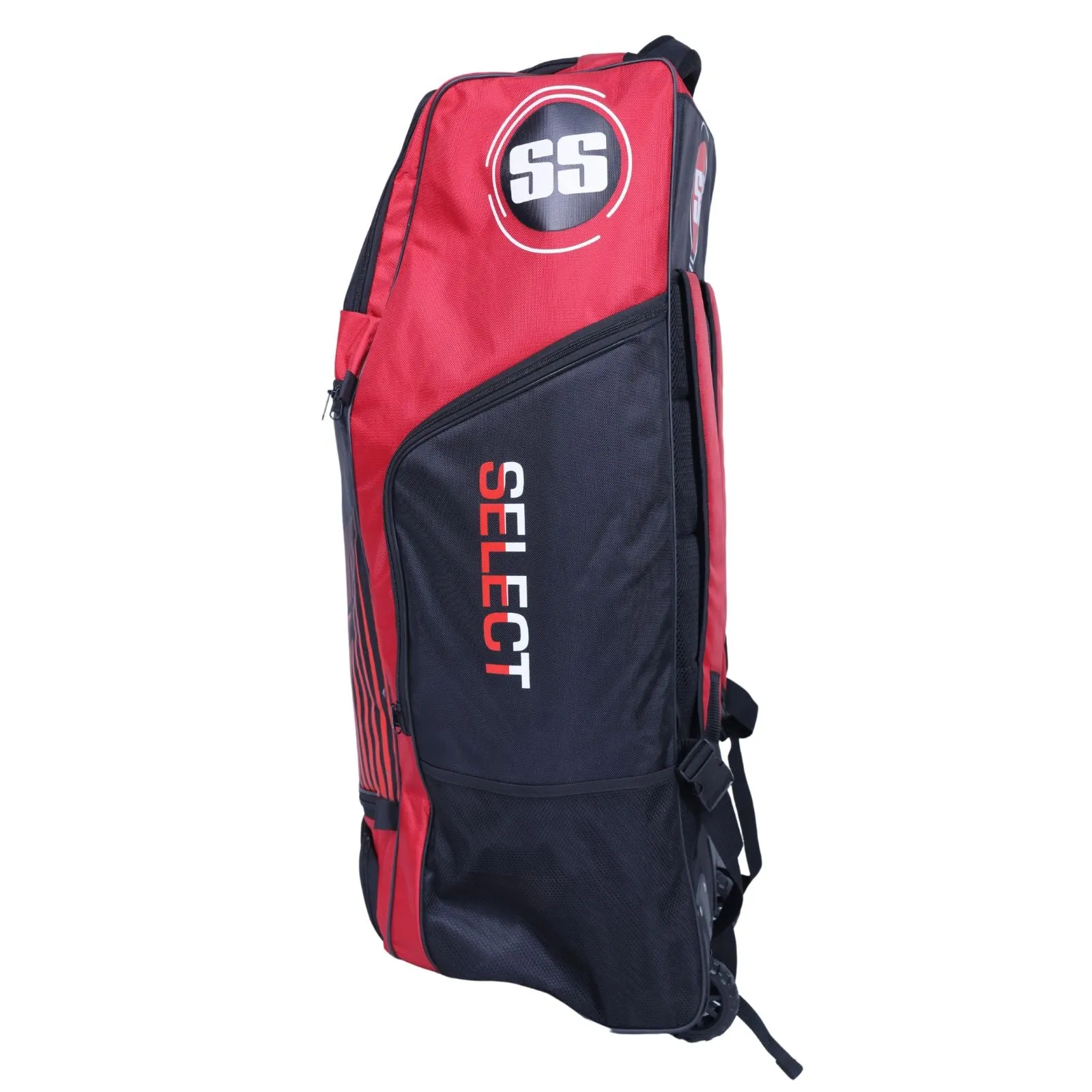 SS Select Duffle Cricket Kit Bag With Wheel- Red Black