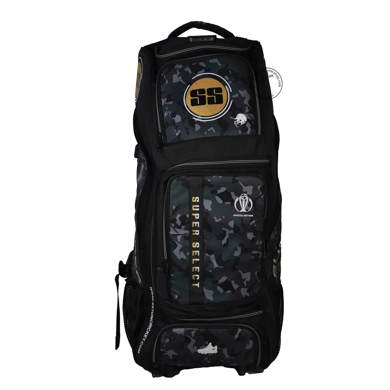 SS Super Select Duffle Cricket Kit Bag With Wheels Camo