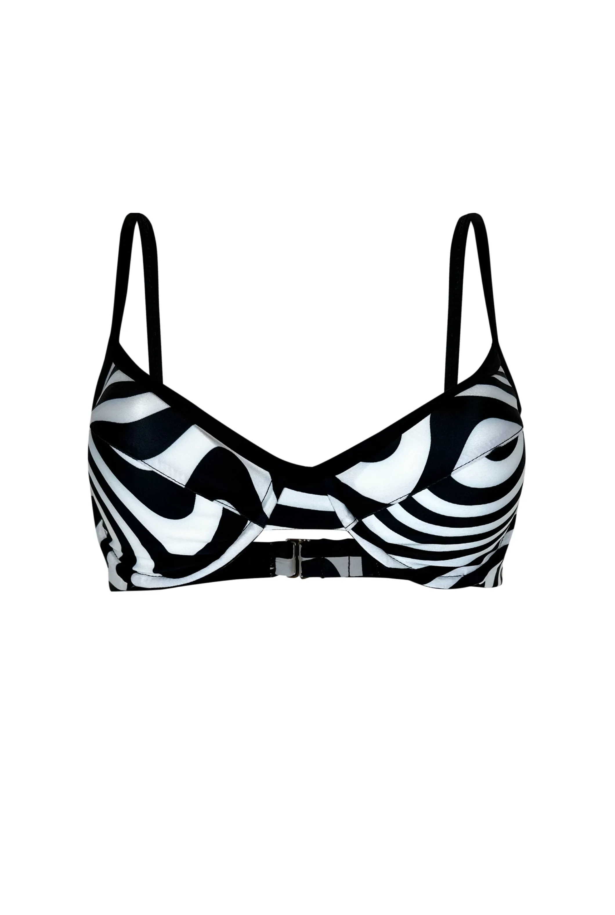St Lucia Underwire Bikini Top - Distorted Lines
