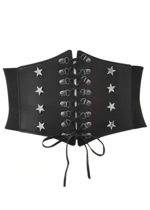 Star Child Corset Belt with Lace-Up Details