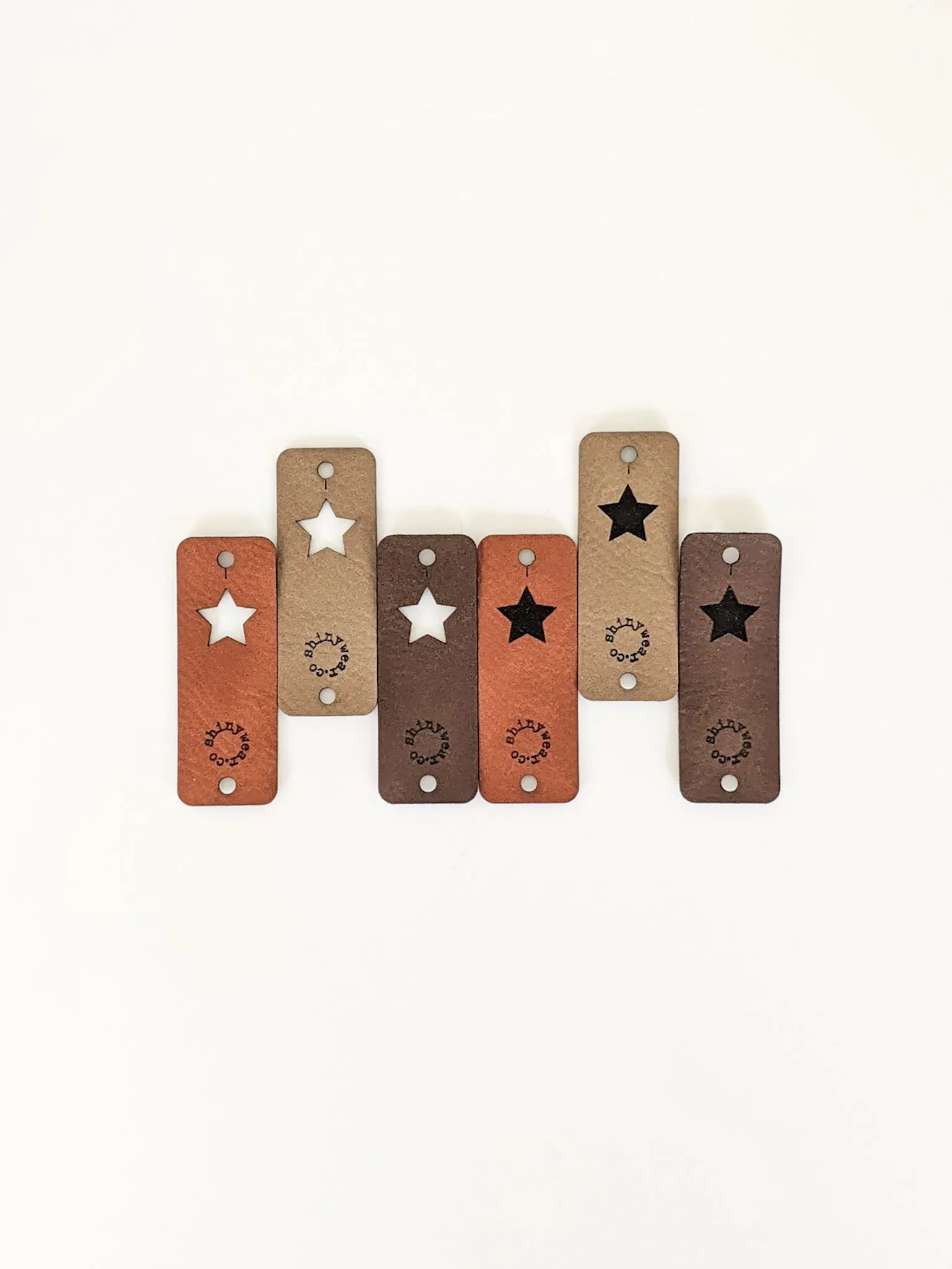 Star no-sew leatherette tag