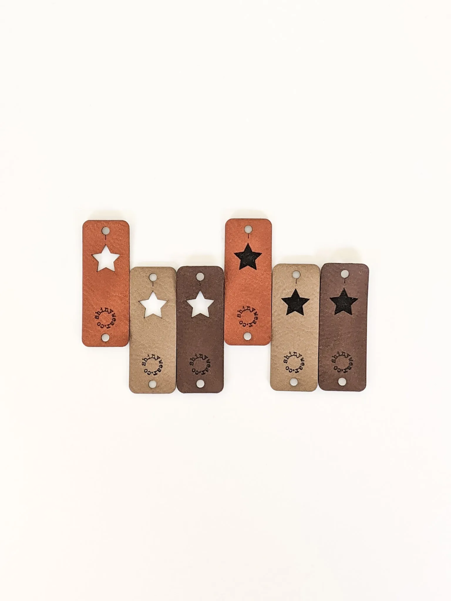 Star no-sew leatherette tag