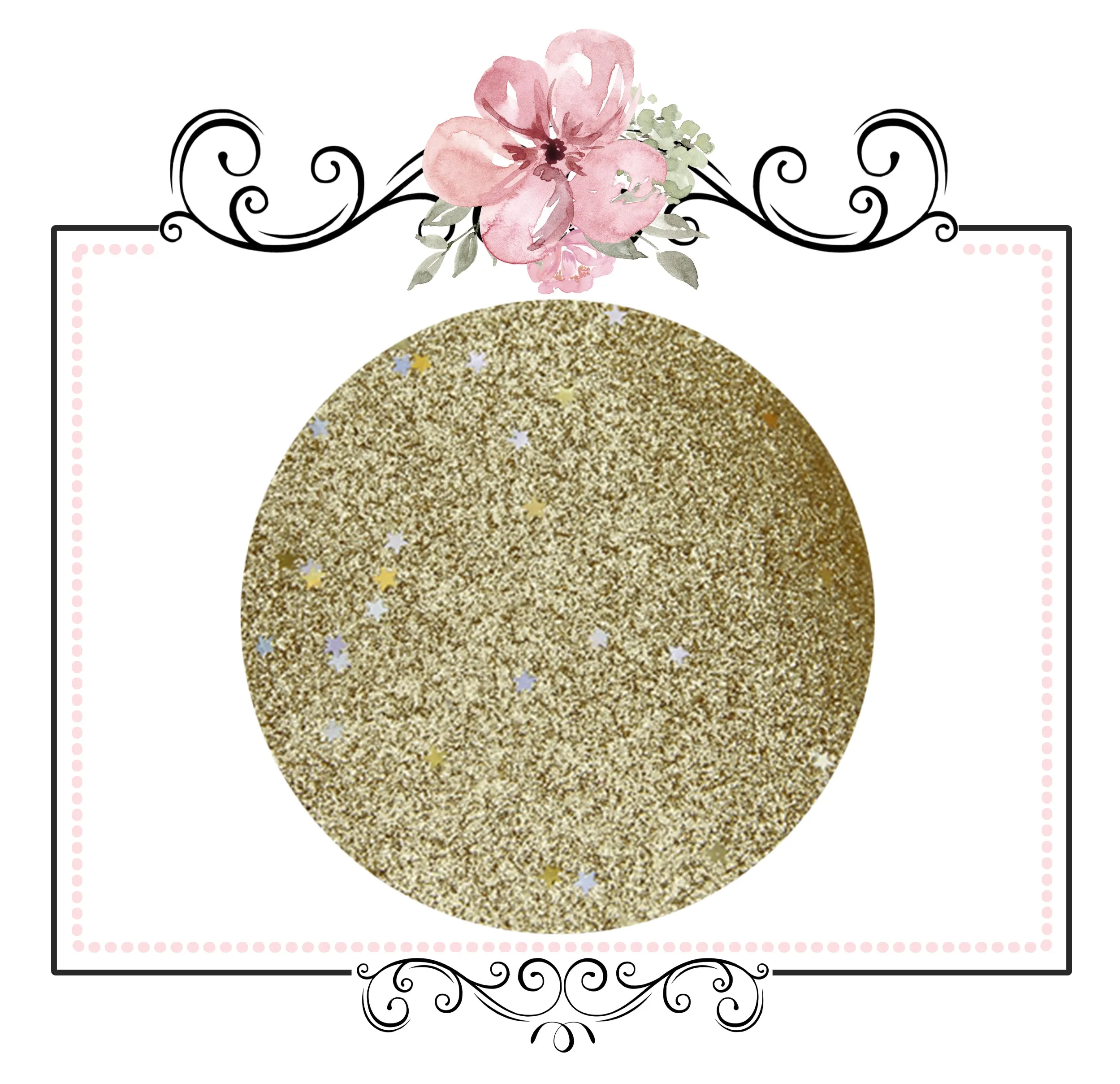 Starry Night Collection Fine Glitter ~ Dusty Pink ~ Silver & Gold Star Encrusted Christmas Craft Sheets