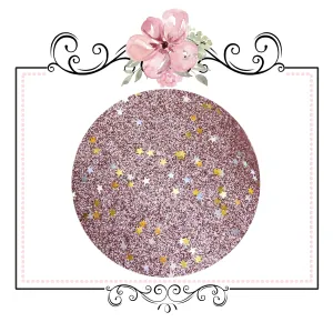 Starry Night Collection Fine Glitter ~ Dusty Pink ~ Silver & Gold Star Encrusted Christmas Craft Sheets