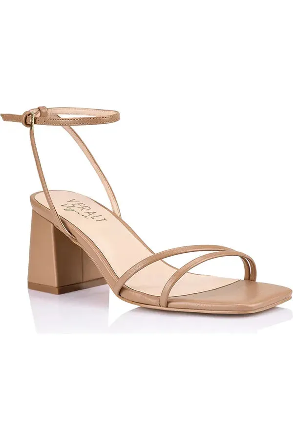 Stevie Block Heels Dark Camel